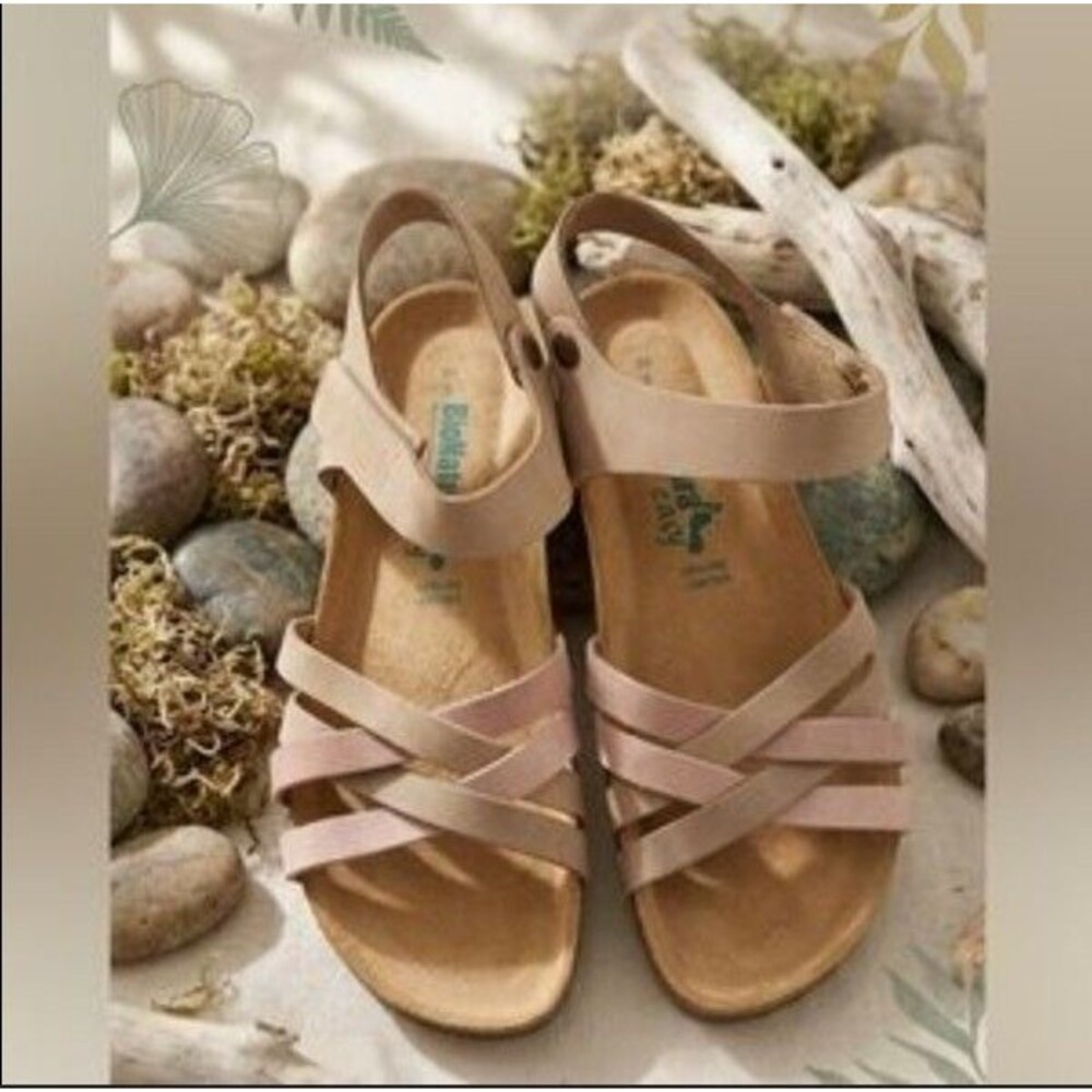 BioNatura Tan Suede Leather and Sandals Made in Italy Women's Size 8